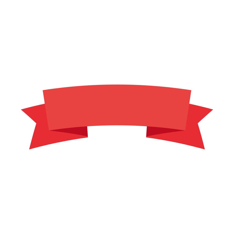 ribbon tape frame red icon vector