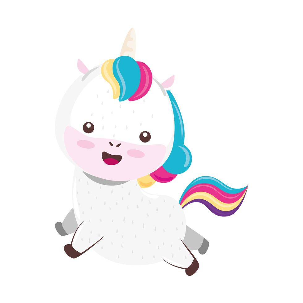 cute  lovely ,  unicorn animal character vector