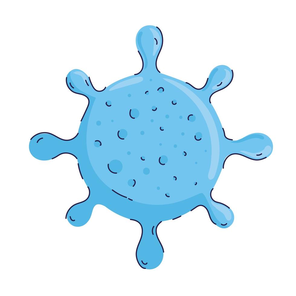 covid19 virus particle isolated icon vector