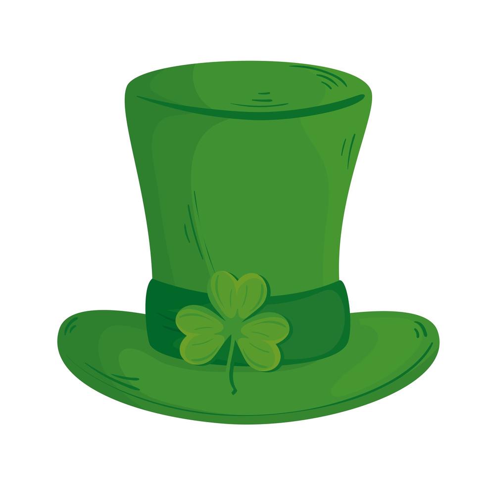 leprechaun tophat st patricks day vector