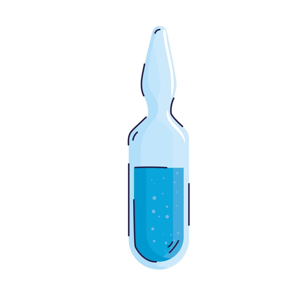 injection vial medicine dose icon vector