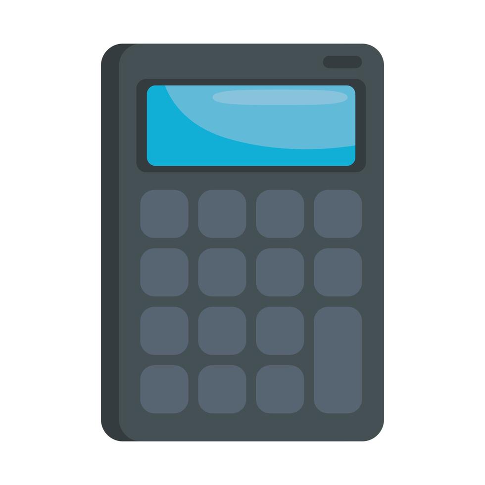 calculator math digital device icon vector