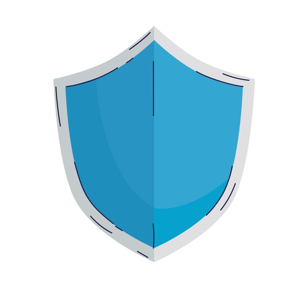 escudo protector azul protección icono vector
