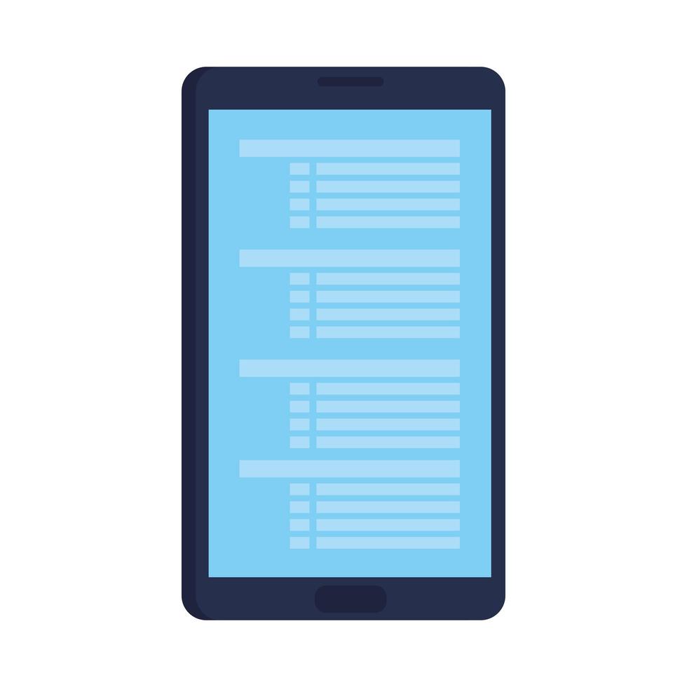 smartphone device with programming language vector