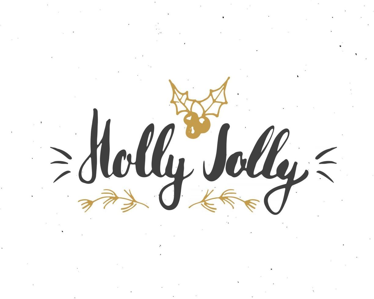 Merry Christmas Calligraphic Lettering. Typographic Greetings Design. Calligraphy Lettering for Holiday Greeting. Hand Drawn Lettering Text Vector illustration