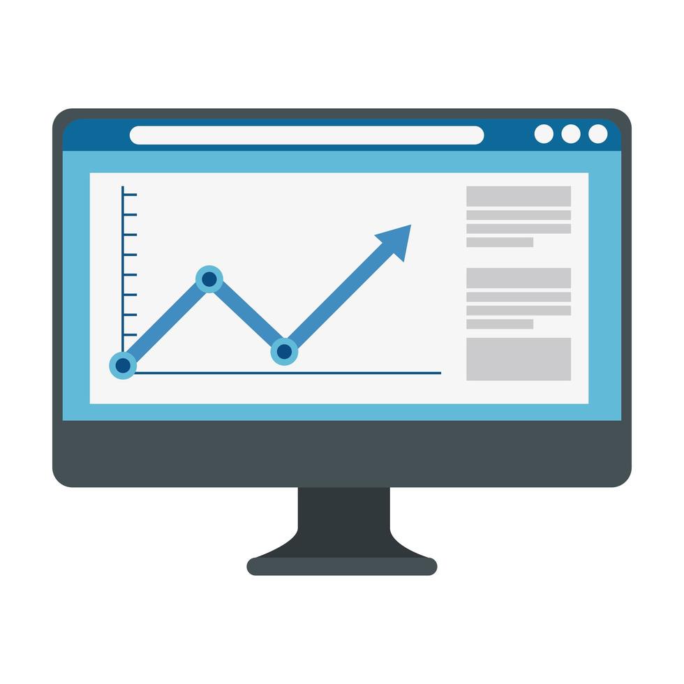 icono de tecnología de dispositivo de computadora de escritorio vector