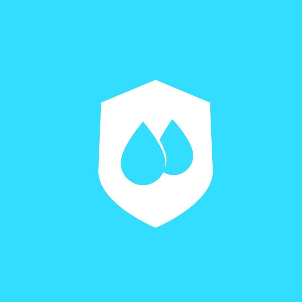 símbolo impermeable, resistente al agua vector