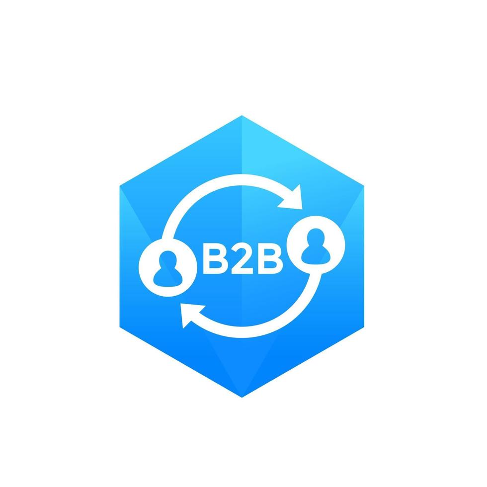 b2b commerce icon on white vector