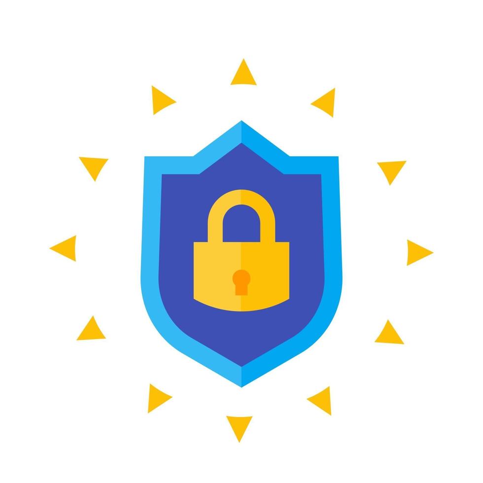 Cybersecurity icon on white vector