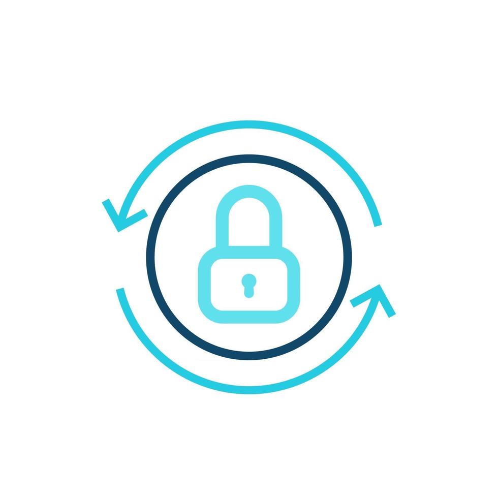 secure access vector icon on white