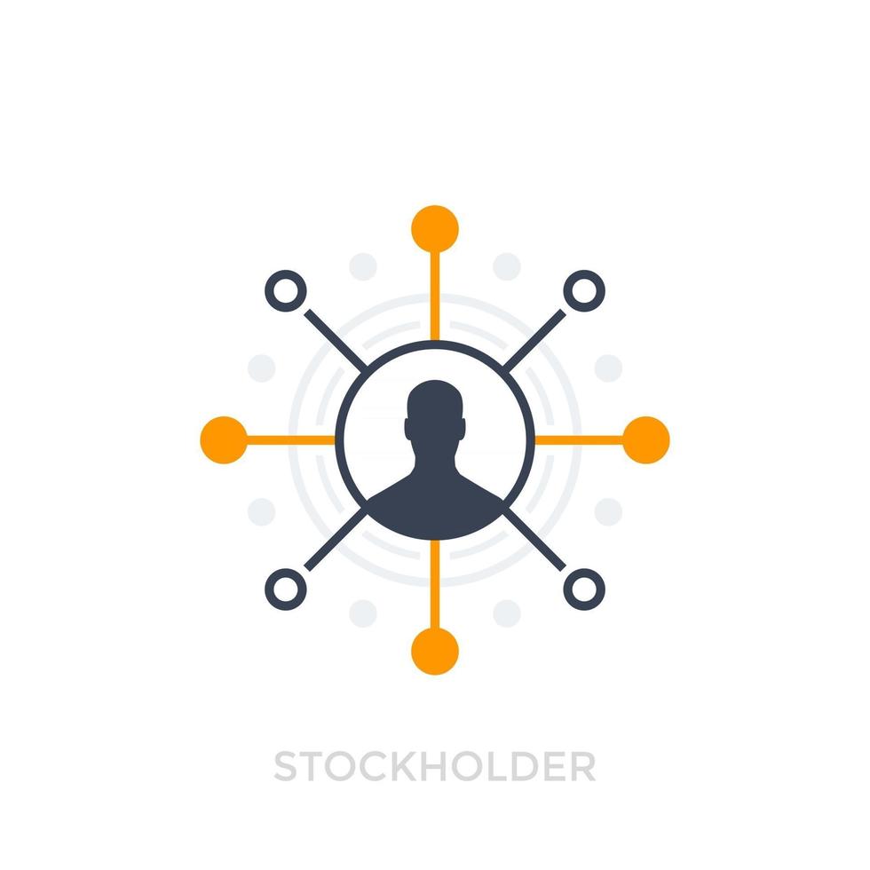 stockholder, investor icon on white vector