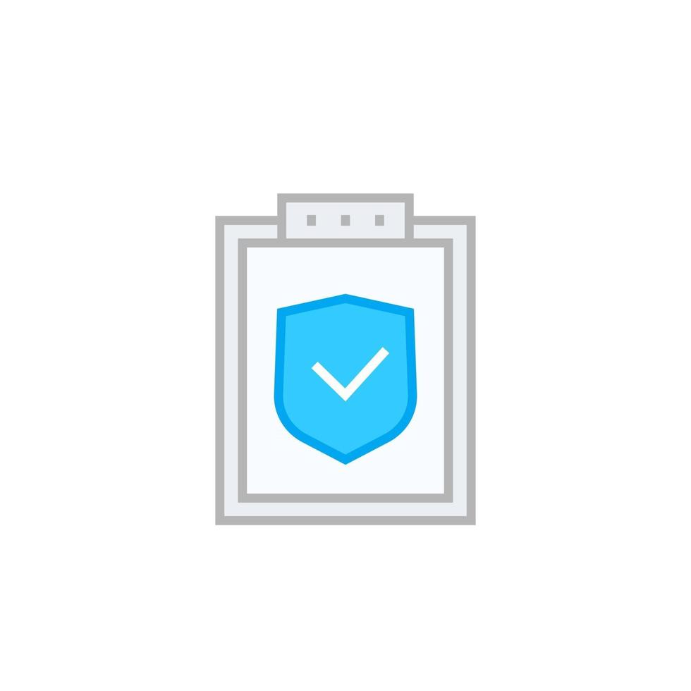insurance policy vector icon on white