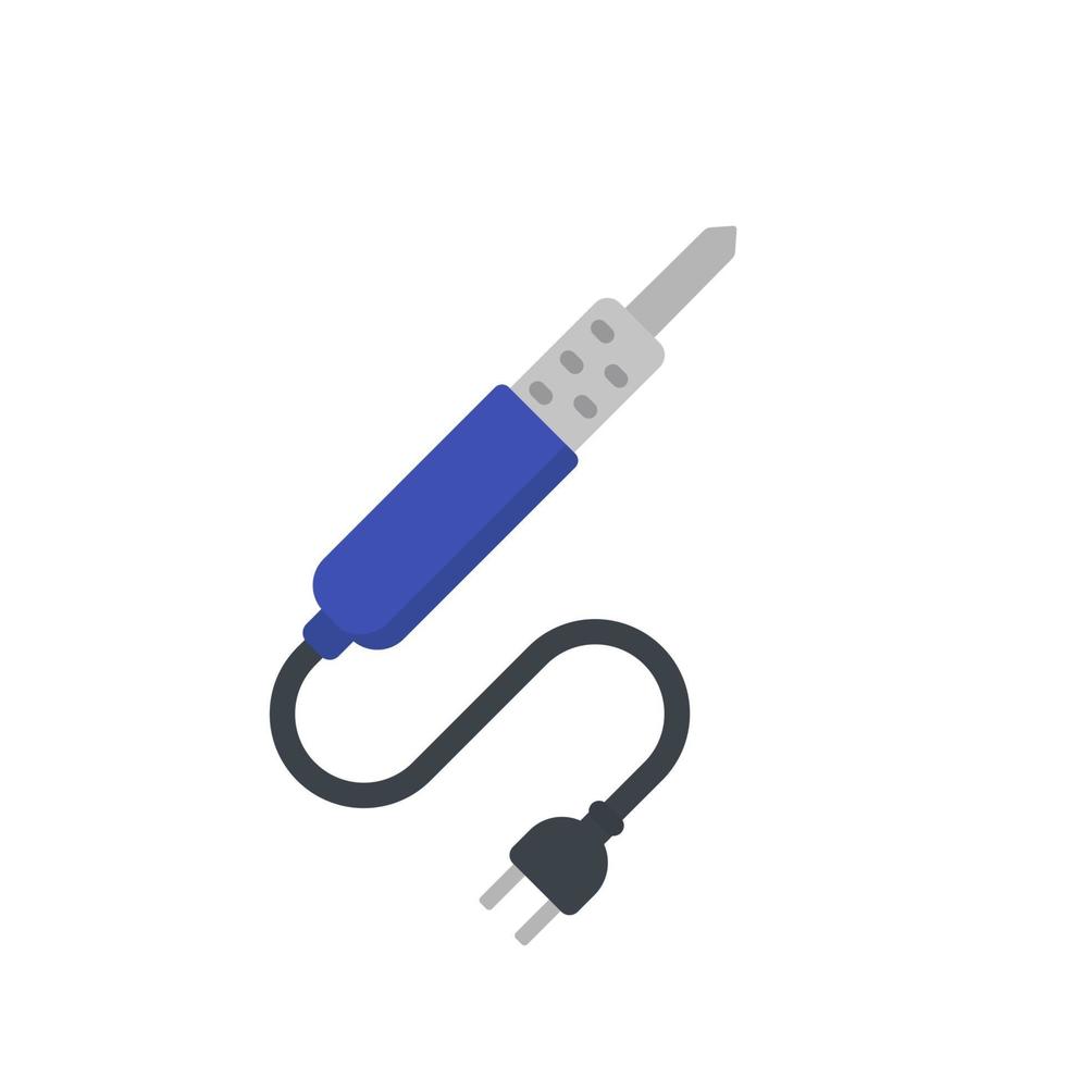 soldering iron vector icon on white