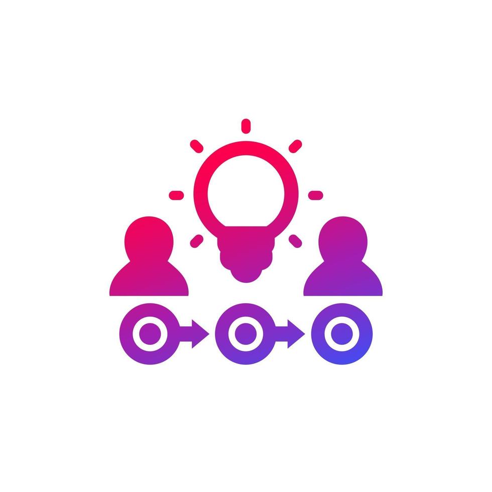 exchange of ideas, thought process icon vector