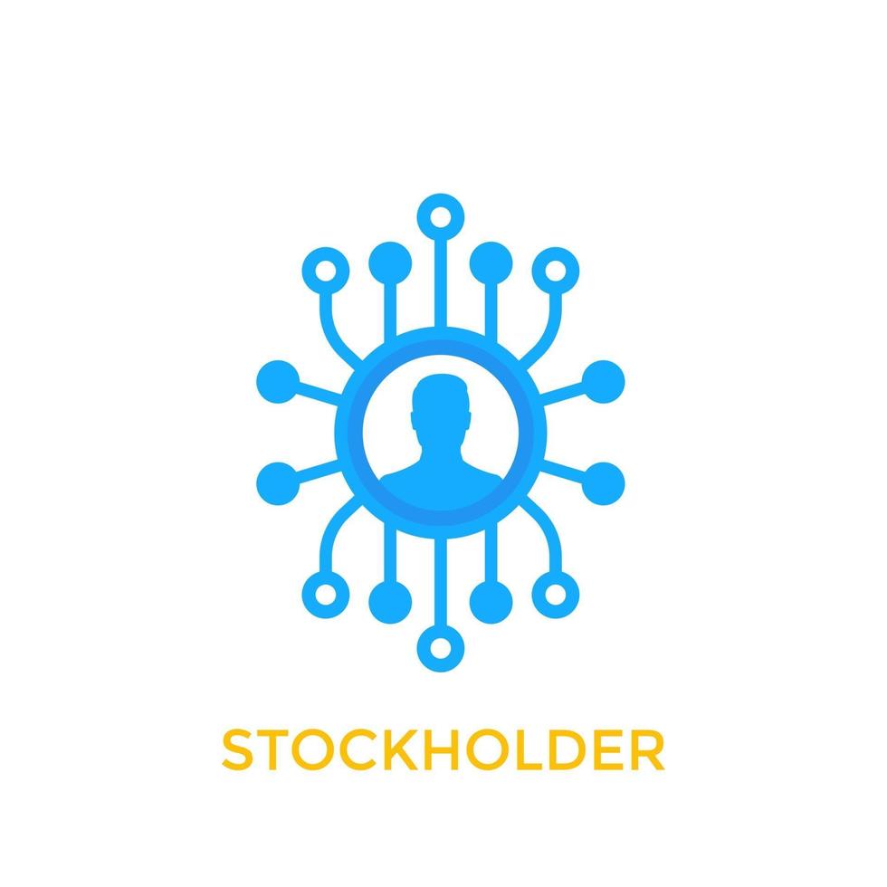 stockholder vector icon isolated on white
