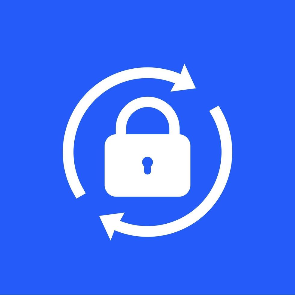 password reset icon for apps and web vector