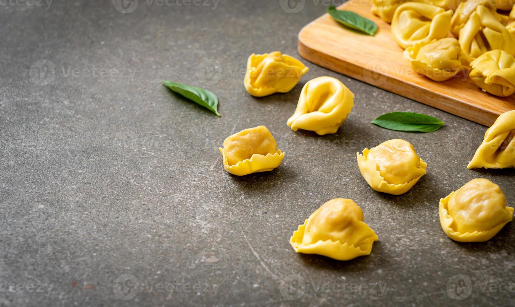 Italian traditional tortellini pasta photo