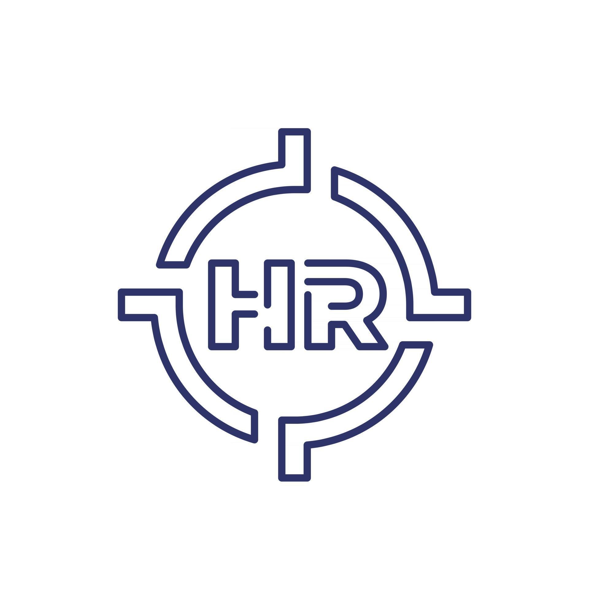 HR icon with target, human resources line vector 2698025 Vector Art at