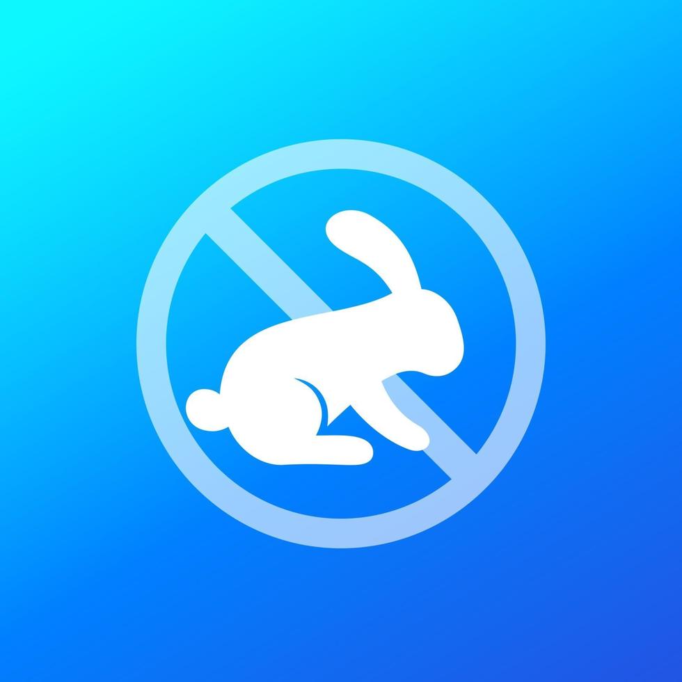 Not tested on animals vector icon