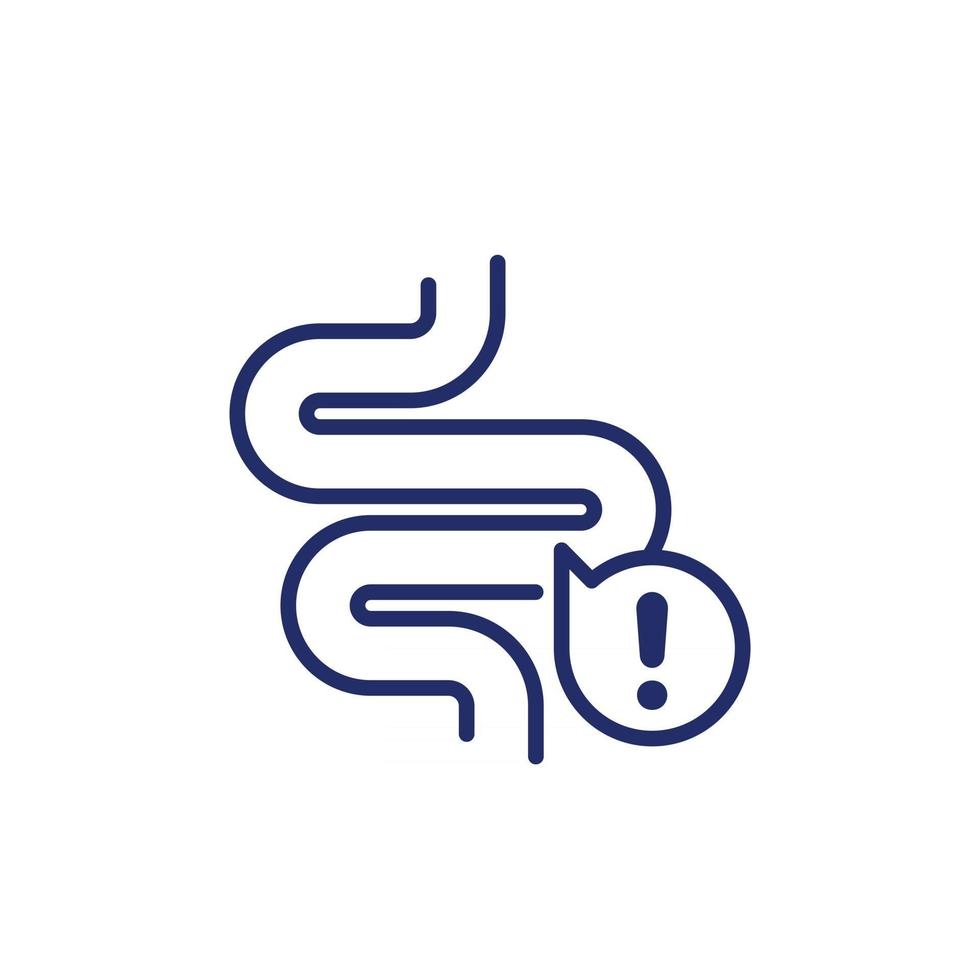 constipation icon with a gut vector