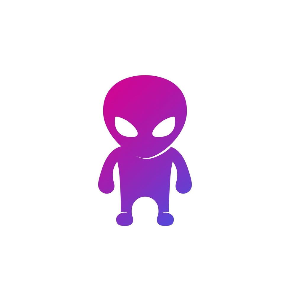 alien, ovni piloto vector logo