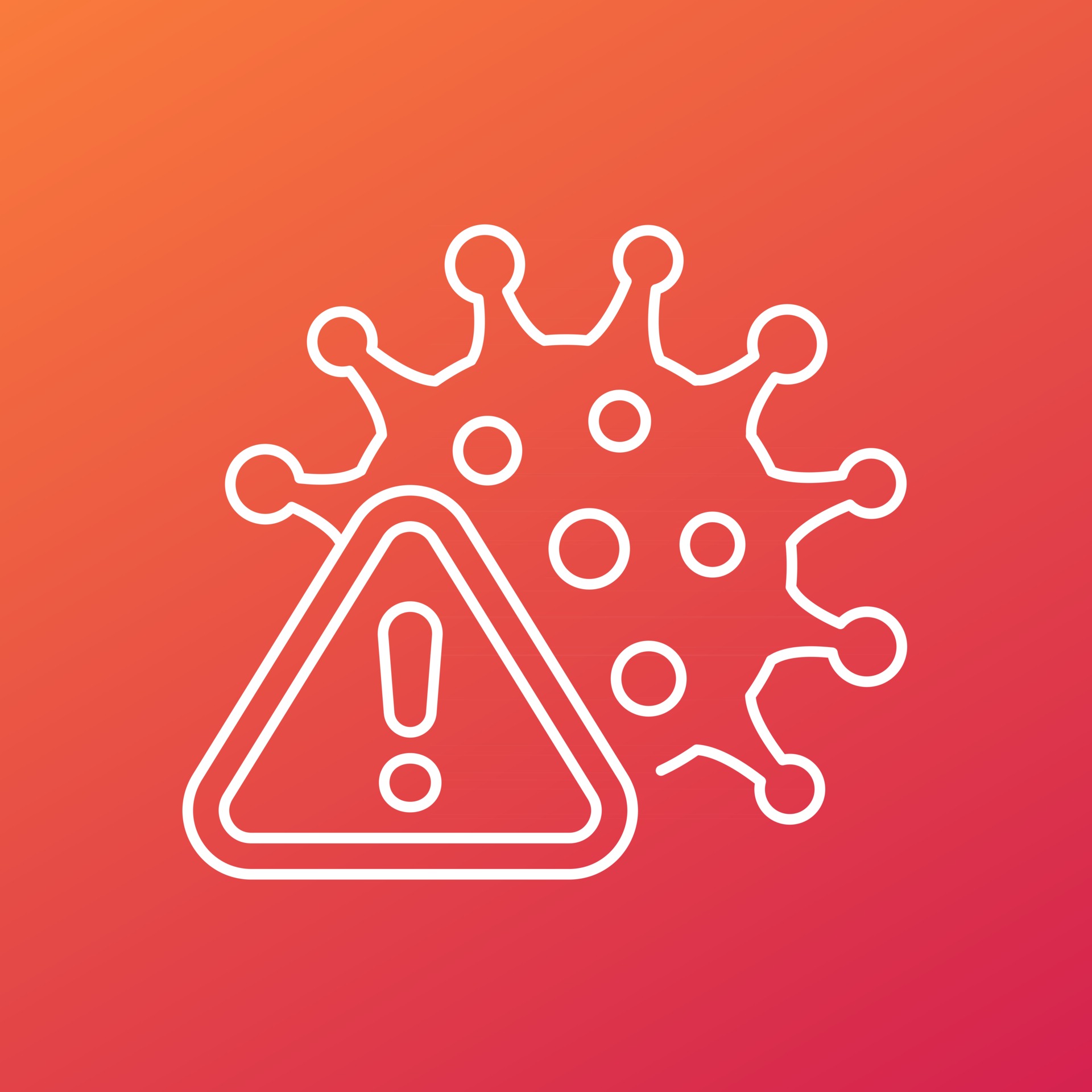 virus warning line vector icon 2698122 Vector Art at Vecteezy