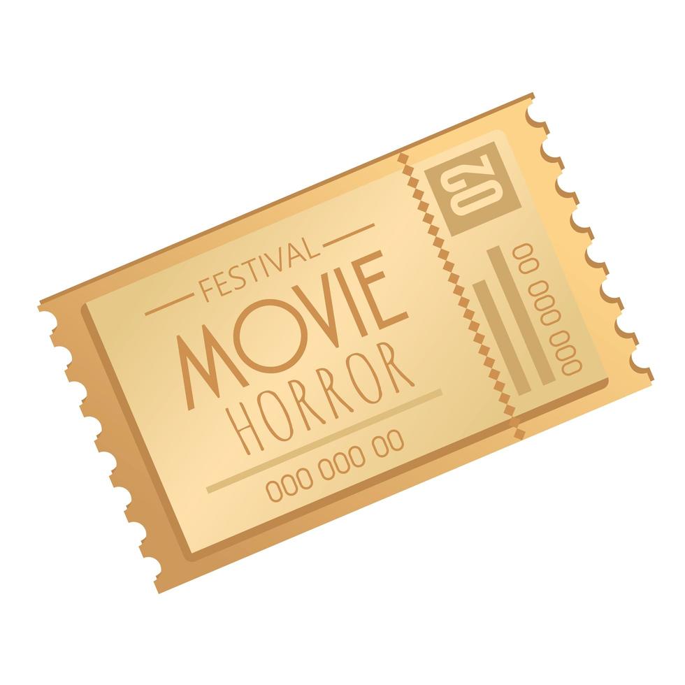 Cinema festival movie horror ticket vector design