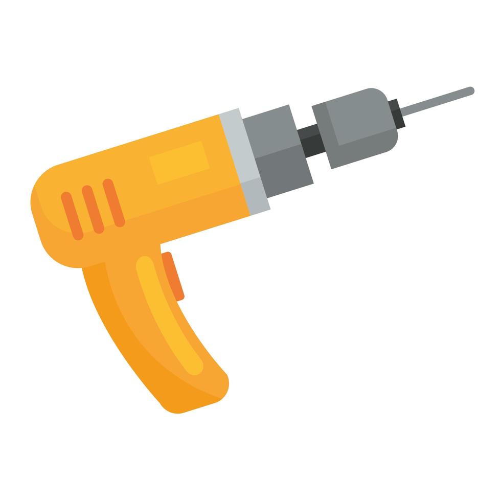 electric drill construction tool isolated icon vector