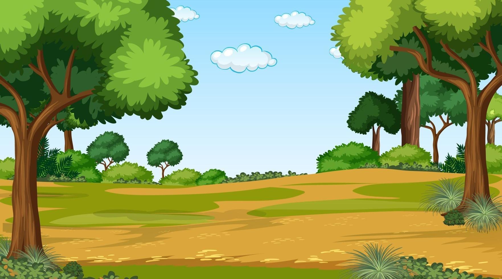 paisaje del parque natural en blanco en la escena diurna vector