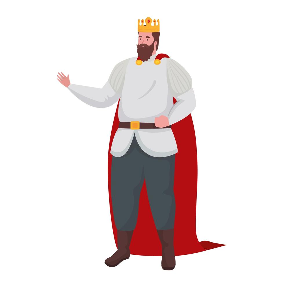 Fairytale king cartoon vector design