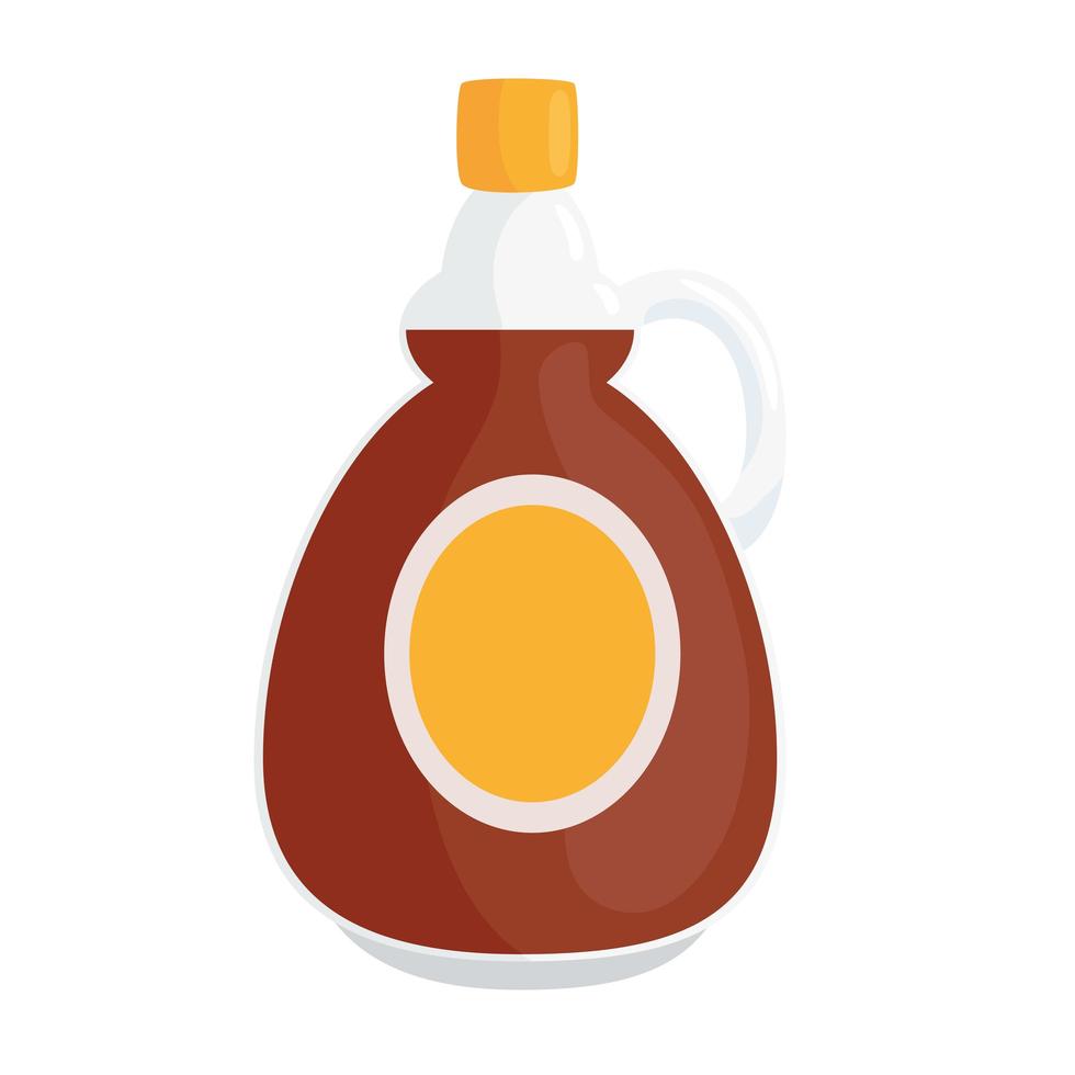 diseño de vector de botella de jarabe de desayuno