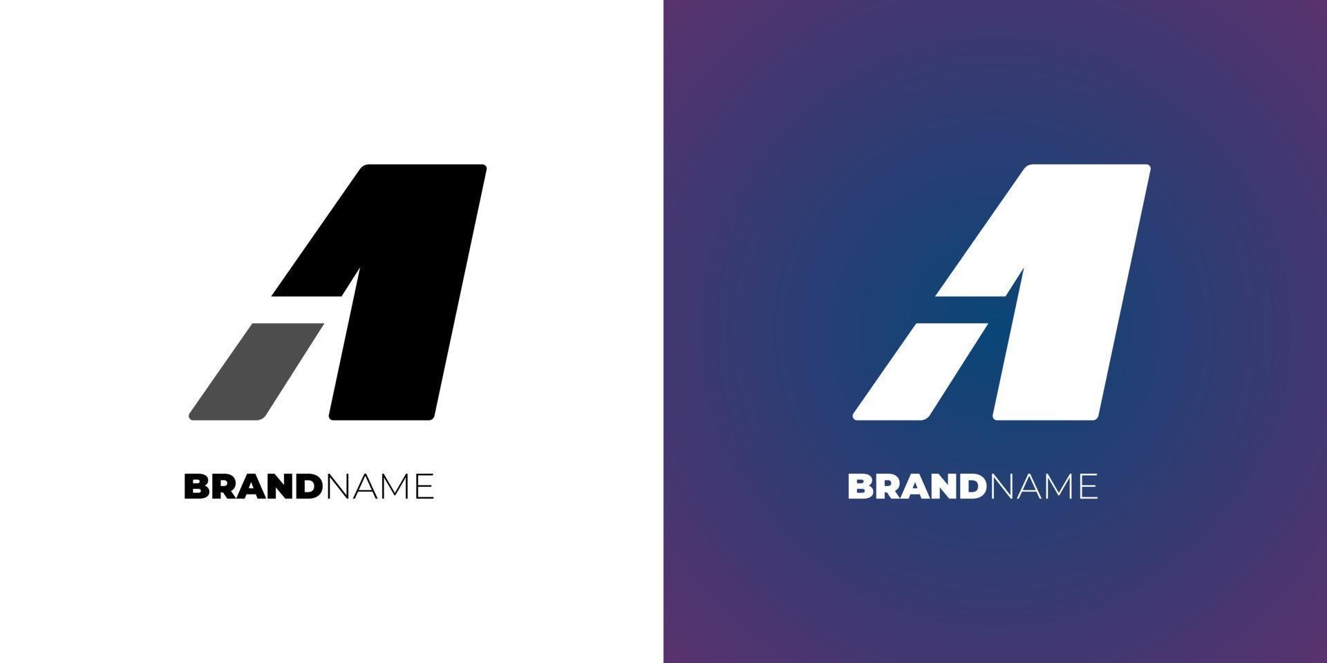 Letter A1 or 1A simple logo design concept. Corporate identity template sign vector eps illustration