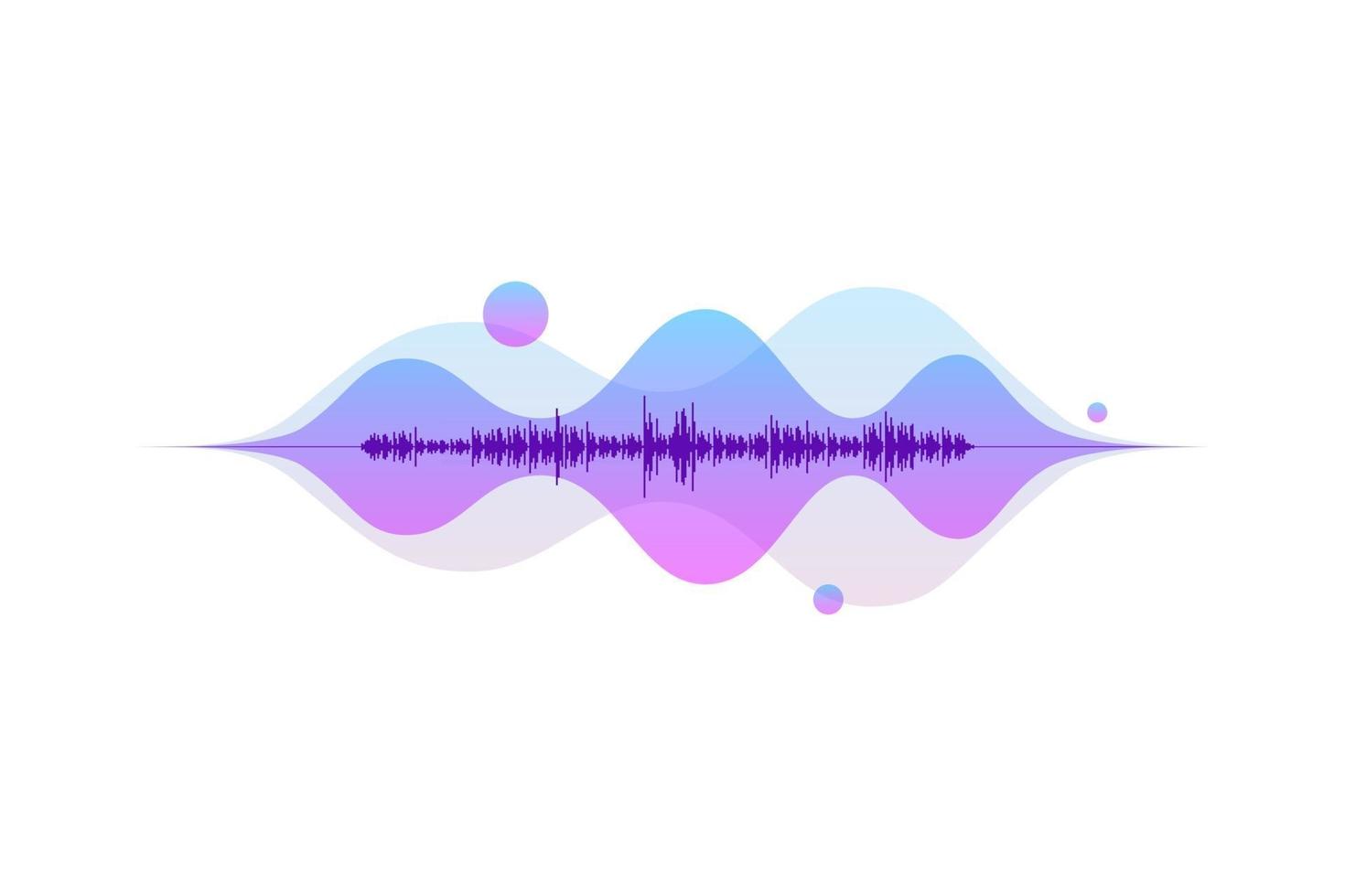 Ecualizador digital abstracto de onda de sonido. Concepto de audio de elemento de música de vector de flujo de luz de movimiento