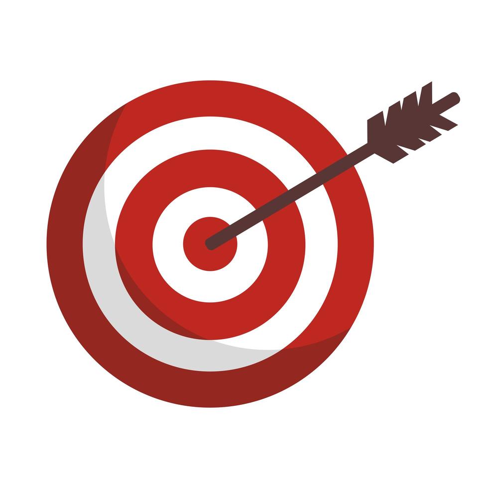 success target with arrow isolated icon vector