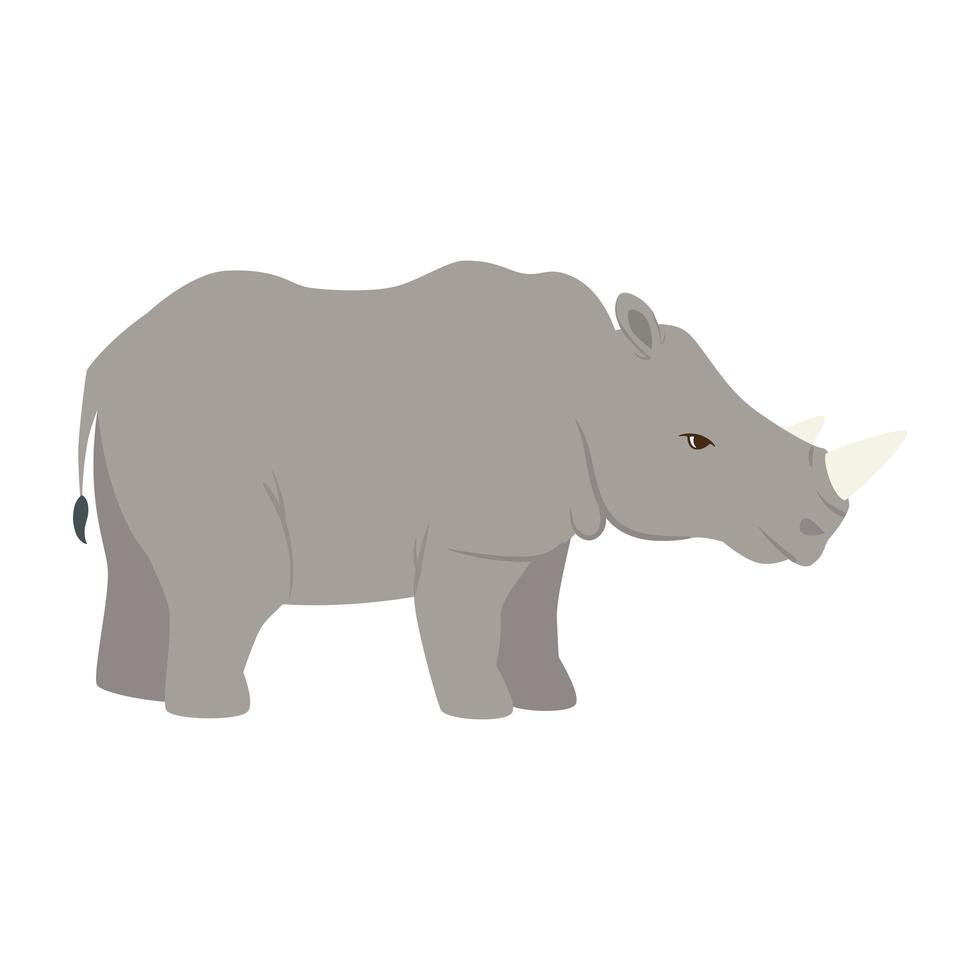 rhino african animal wild character vector