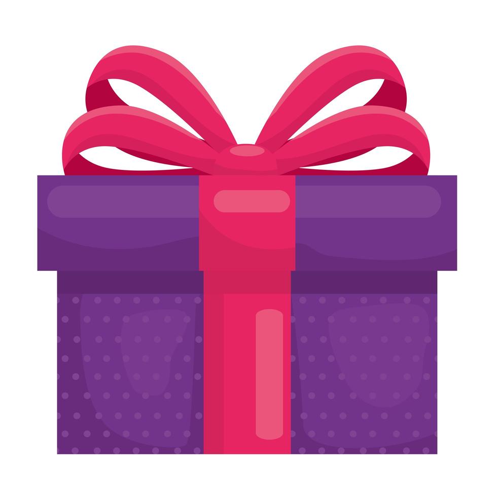 purple gift with bowtie vector design 2698571 Vector Art at Vecteezy