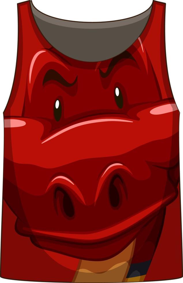 Tank top with face of snake pattern vector