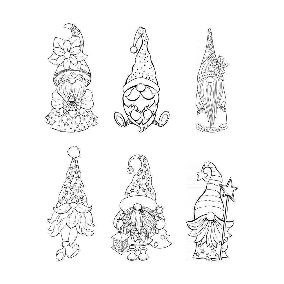 Gnomes Vector Collection on Santa hat gnomes, Easter and Valentines Day Gnomies