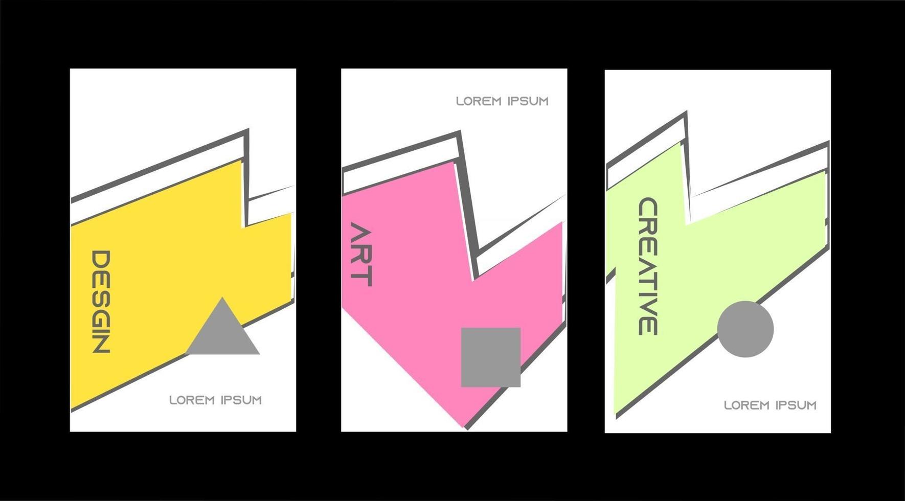 Abstract art brochure design. Banner with lines pattern. Suitable as poster layout or background for card, web design,poster vector