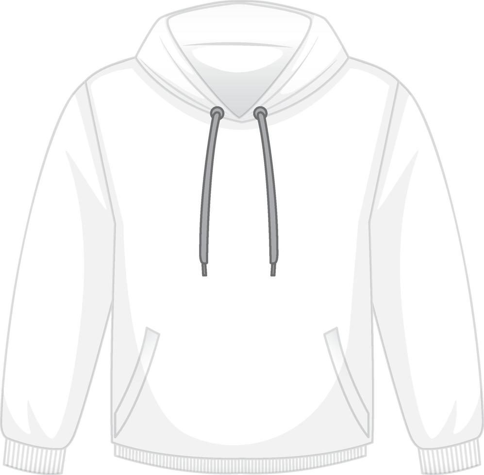 Front of basic white hoodie isolated 2698869 Vector Art at Vecteezy