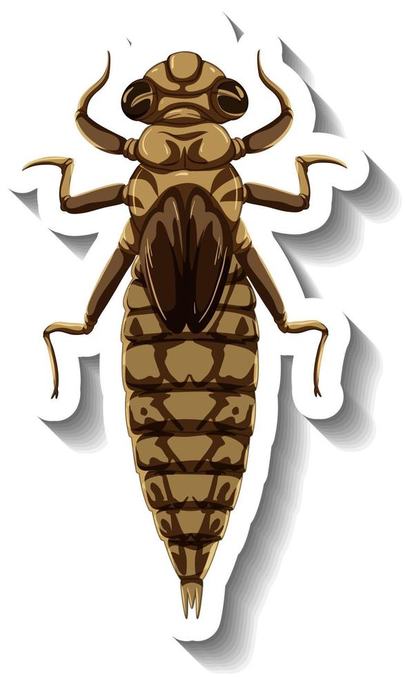 A sticker template with a mosquito insect isolated vector