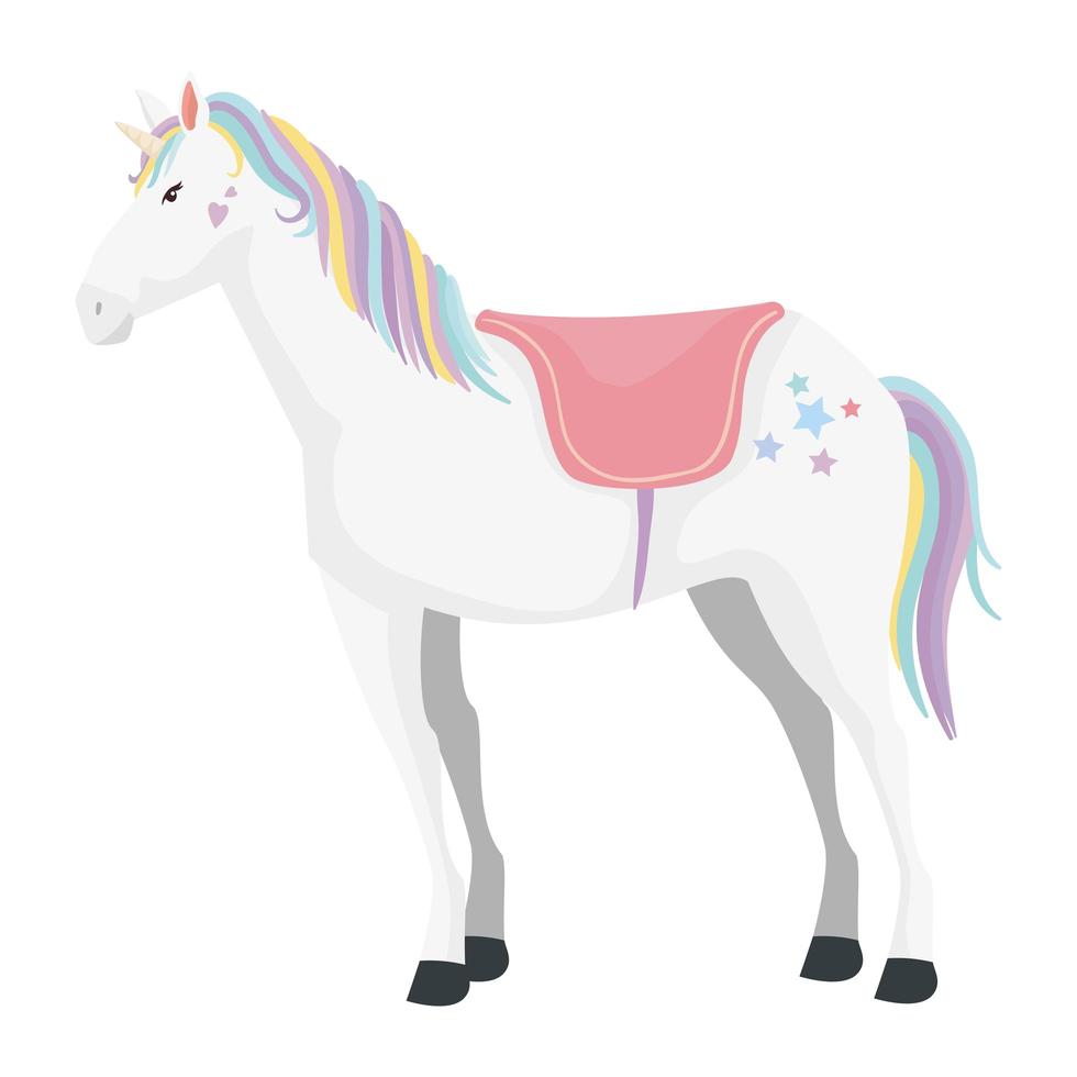 Fairytale unicorn horse cartoon vector design