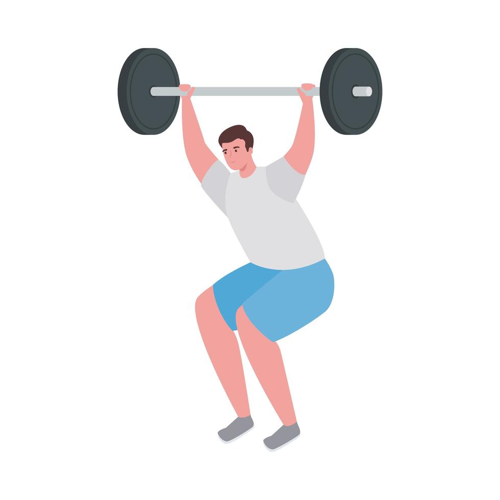 Man lifting weight vector design