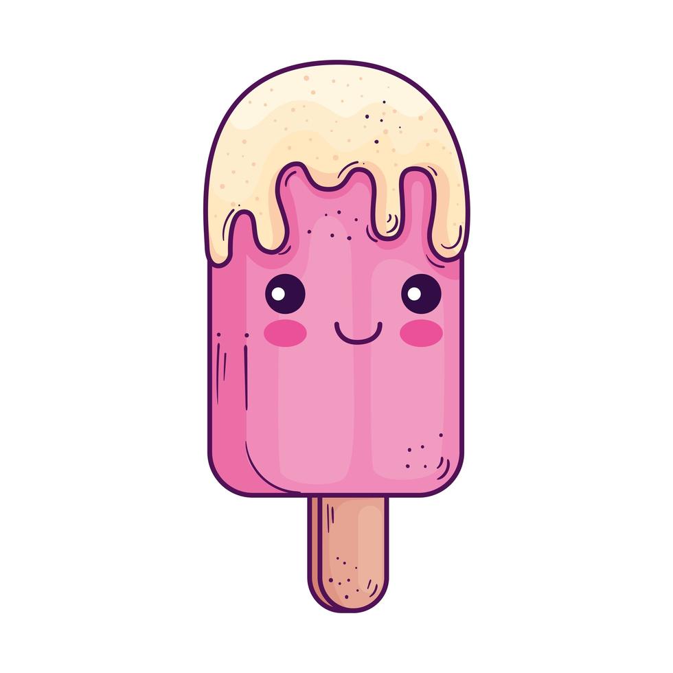 Kawaii ice cream cartoon vector design