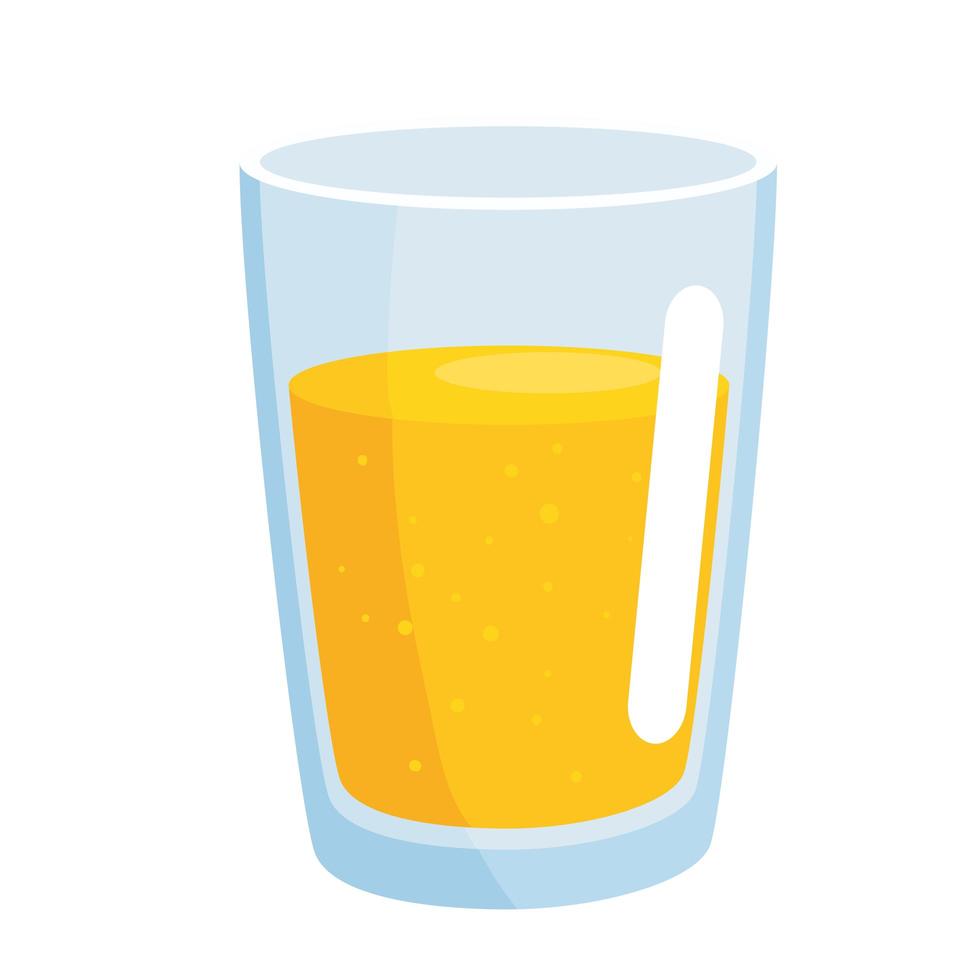 orange juice drink glass vector design