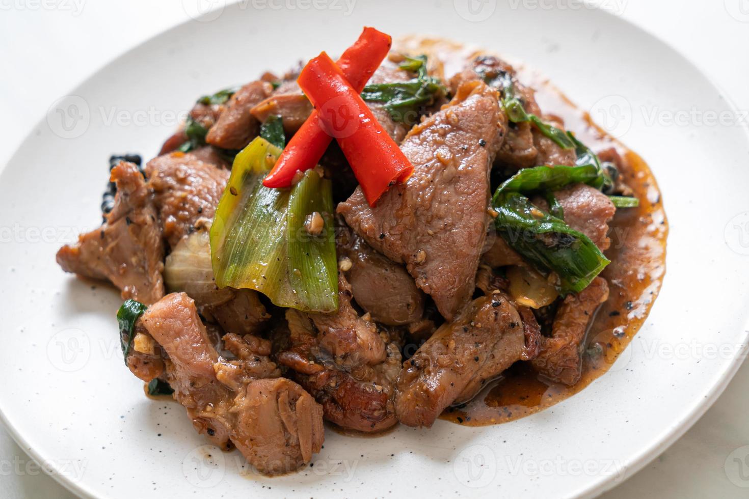 Stir-Fried Black Pepper with Duck photo