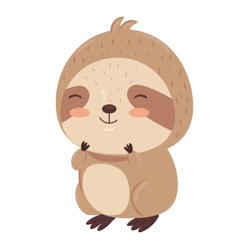 Kawaii sloth bear animal cartoon vector design