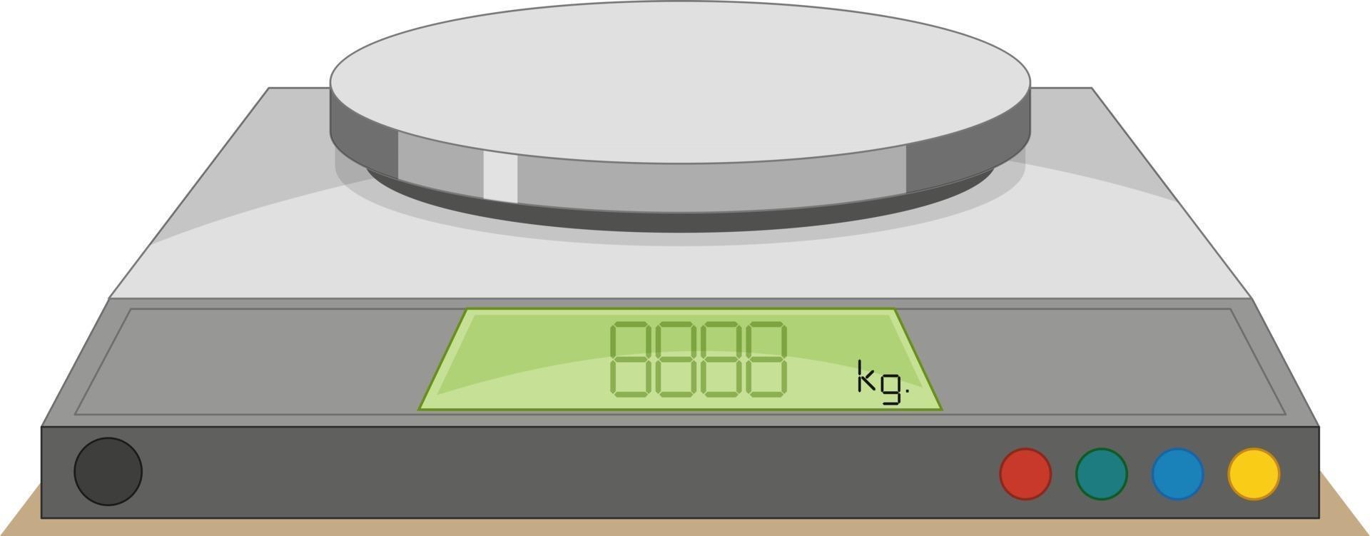 Digital weighing scale on a white background vector