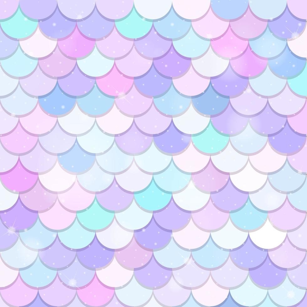 Fantasy mermaid scales seamless pattern vector