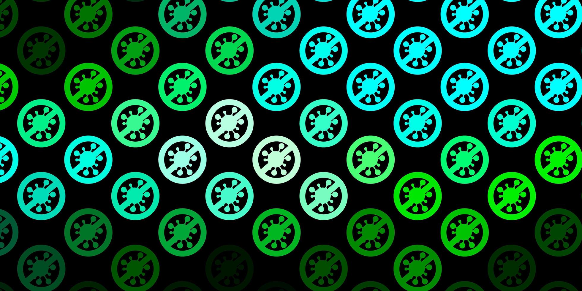 Dark Blue Green vector texture with disease symbols
